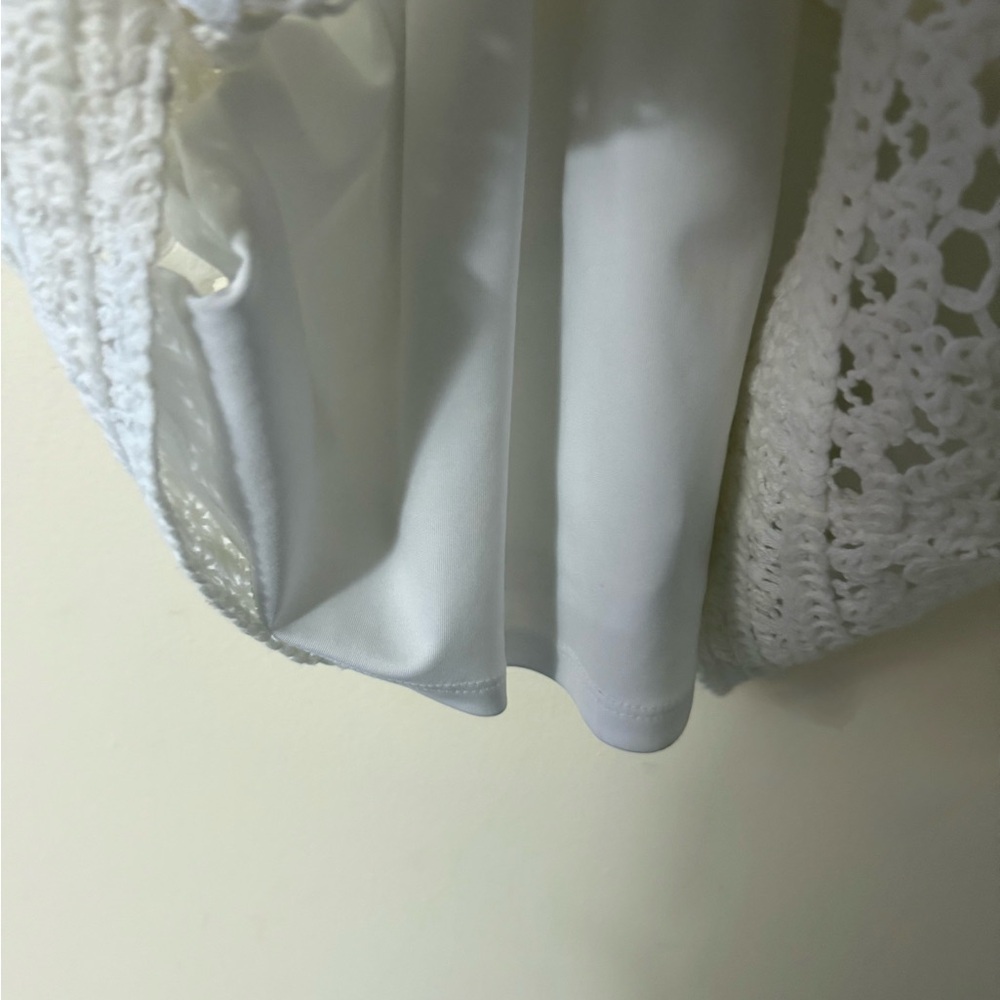 Lilly Pulitzer Jaimie Crochet Shift Dress, color resort white, size L - Picture 6 of 16